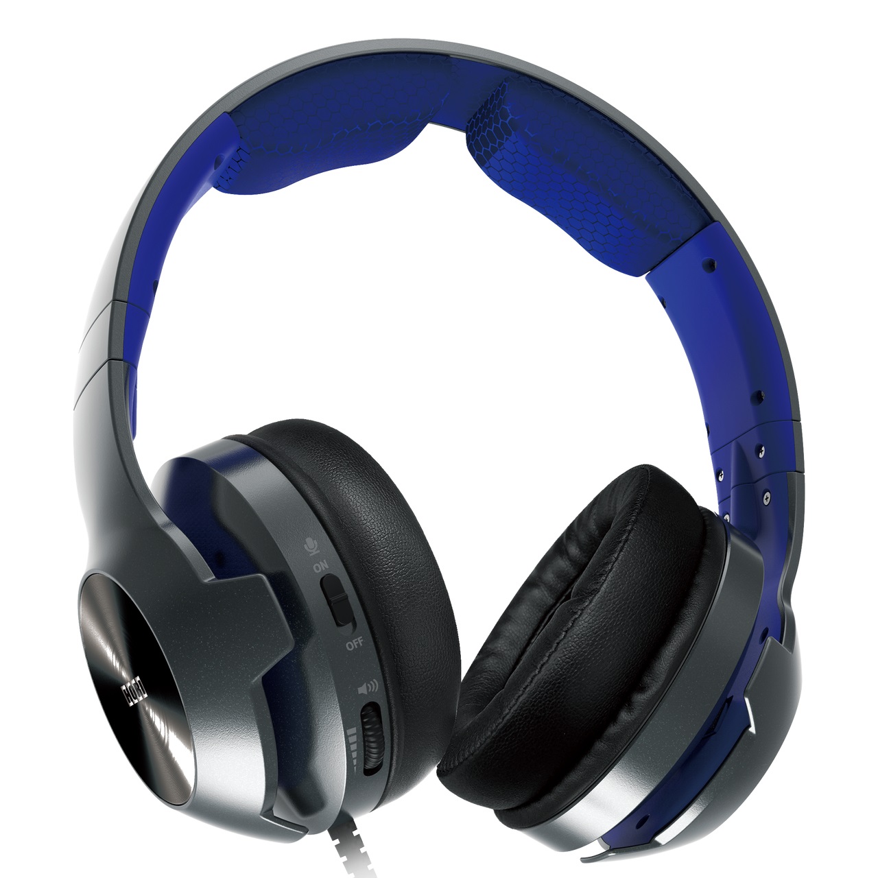 Hori Cuffie Gaming Headset Pro - PlayStation 4, Nero e Blu, Controlli Audio Integrati, Microfono Retrattile
