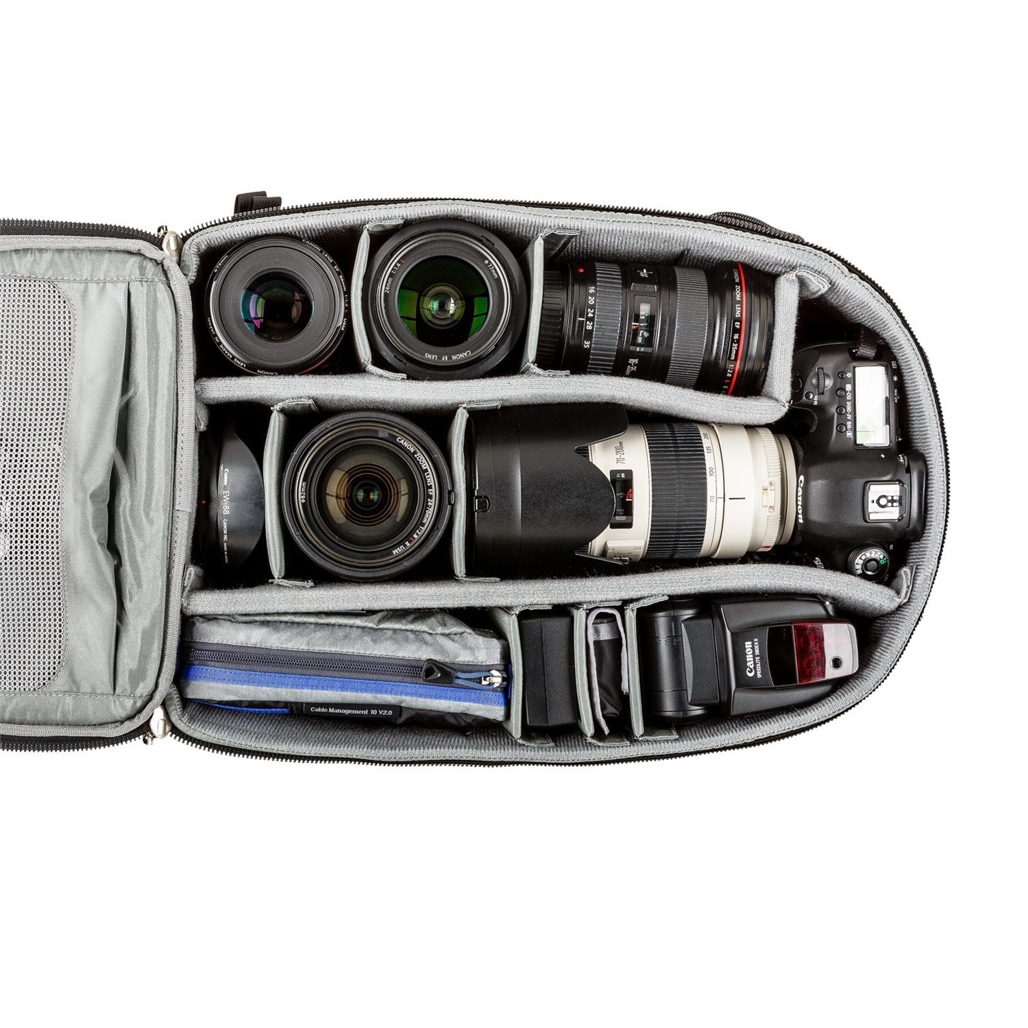 Think Tank Airport Essentials Zaino Nero - Capacità per DSLR, 4-6 obiettivi, iPad e laptop da 13