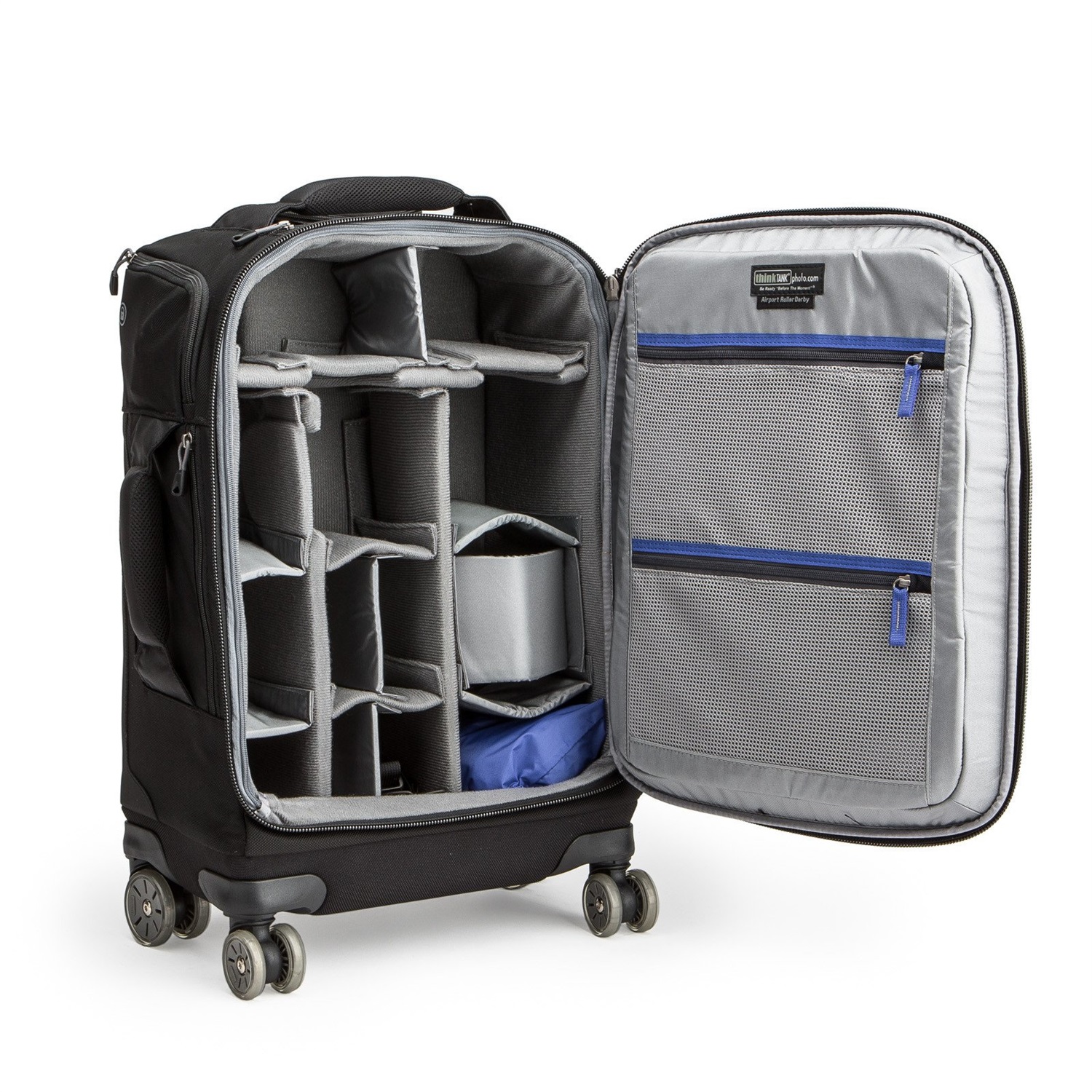Think Tank Airport Roller Derby Custodia Trolley Nero - 35.6x55.9x22.9cm, Capacità per 2 Corpi Macchina e 5 Obiettivi