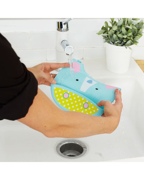 Skip Hop Bavaglino in Silicone Unicorno con Tasca Profonda e Chiusura Regolabile