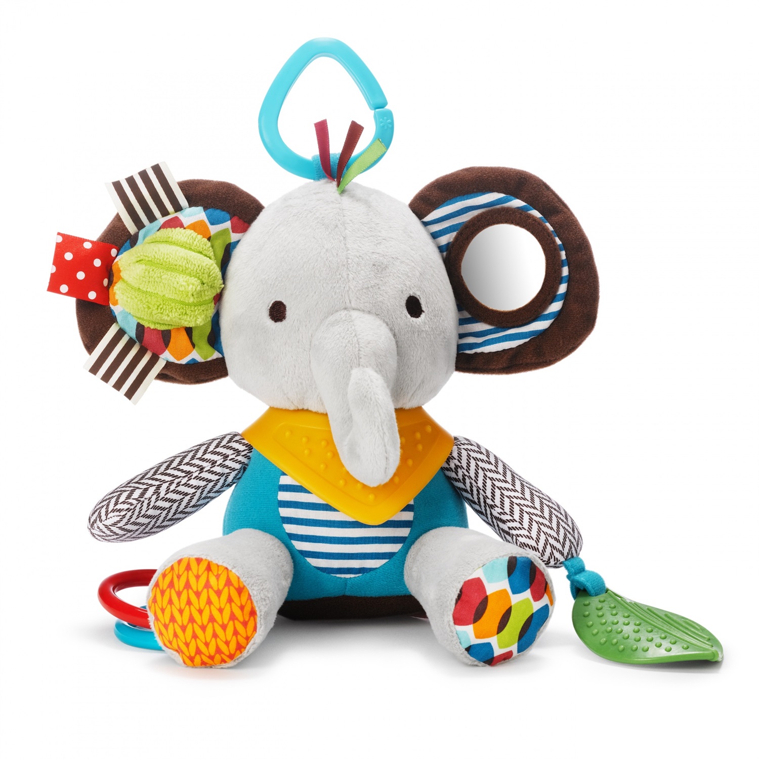 Skip Hop 306202 Elefantino di Peluche Interattivo - Giocattolo Multisensoriale con Massaggiagengive e Suoni