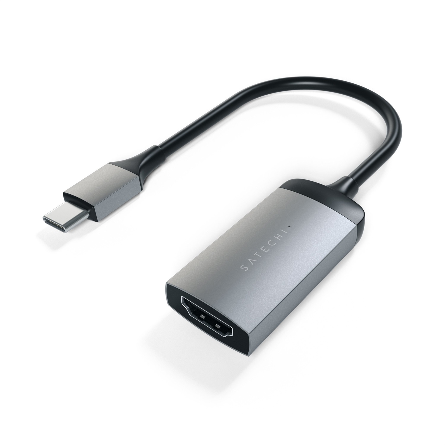 Satechi Adattatore da USB C a HDMI 4K (60Hz) - Compatibile con MacBook Pro/Air, iPad Pro, iPhone 15, Dell, HP, Surface - Grigio Siderale
