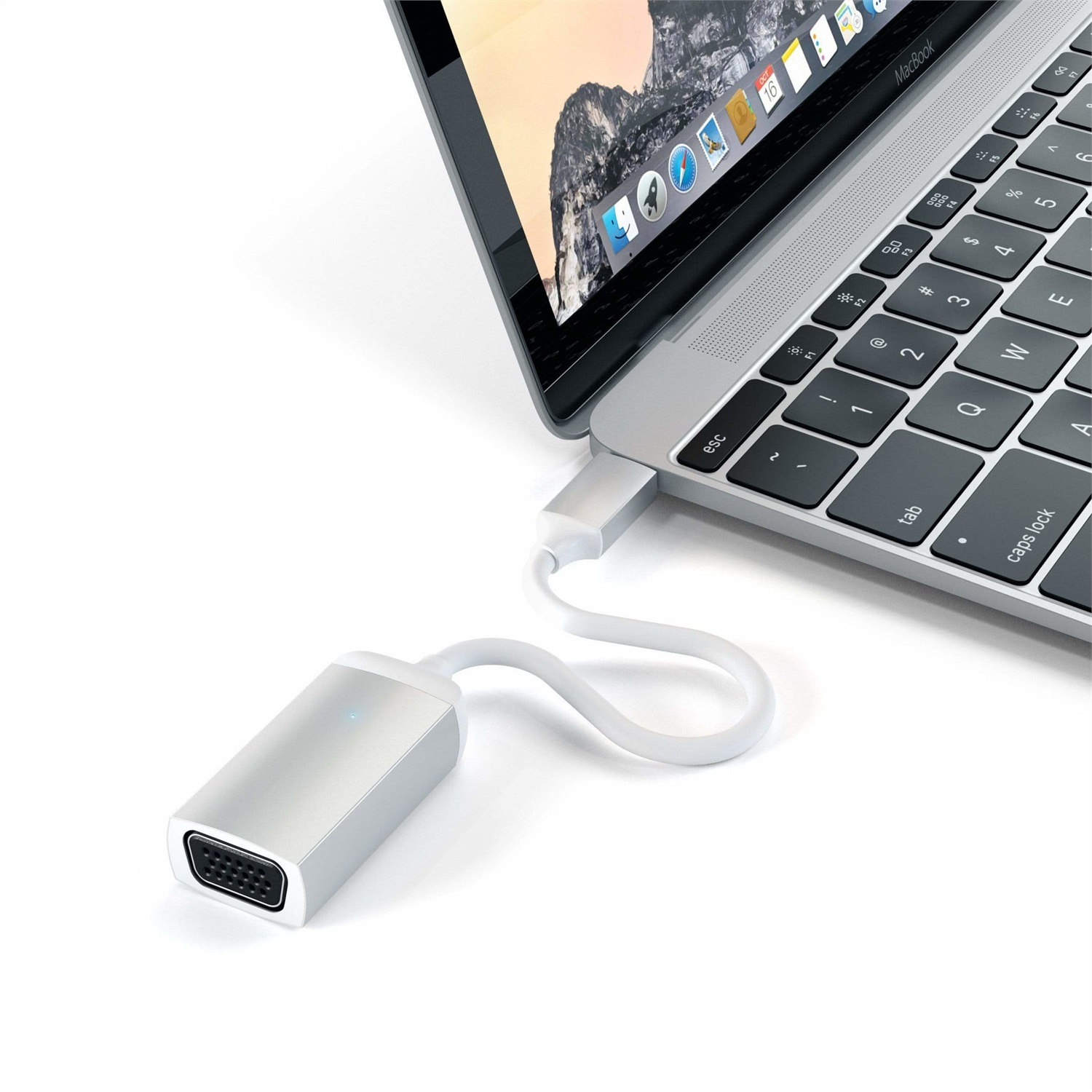 Satechi Adattatore USB C a VGA 1080p@60Hz - Compatibile con MacBook, Laptop e iPad - Argento