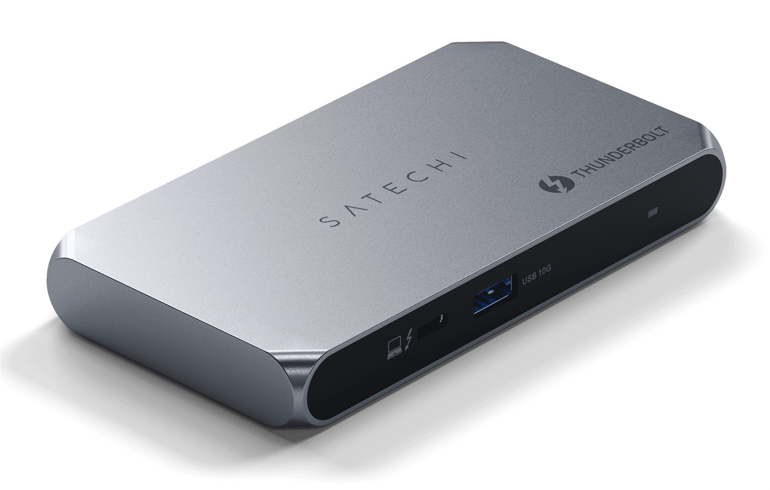 Satechi ST-HT4SHM-EU Hub Thunderbolt 4 Slim Pro - 4 Porte Thunderbolt 4, Ricarica USB-C 96W, Fino a 8K o Doppio 4K, USB 3.2 Gen 2