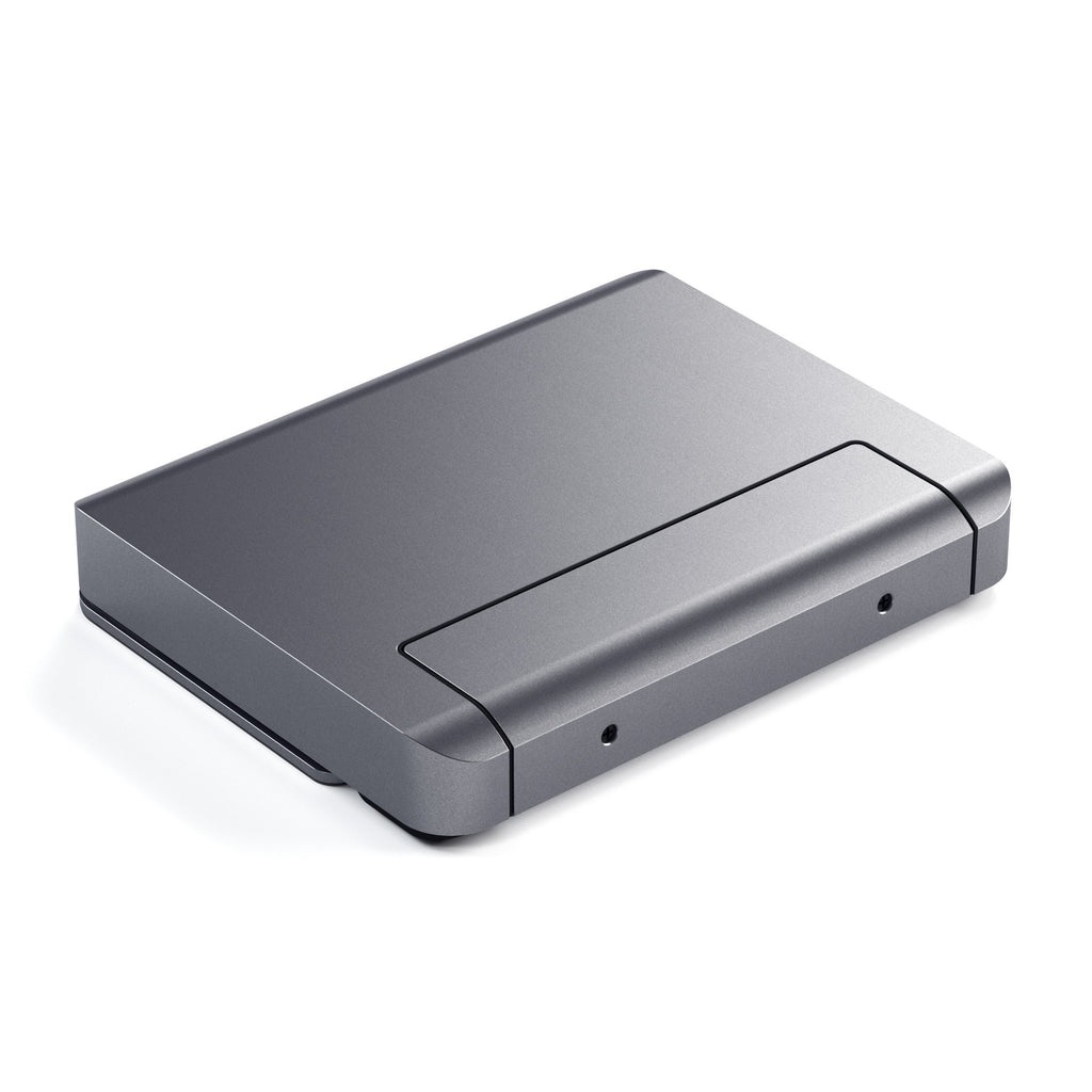 Satechi ST-TCSHIPM Hub USB-C 6-in-1 per iPad Pro - Supporto in Alluminio Space Gray con HDMI 4K, USB-A, Lettore SD/microSD e Jack Audio