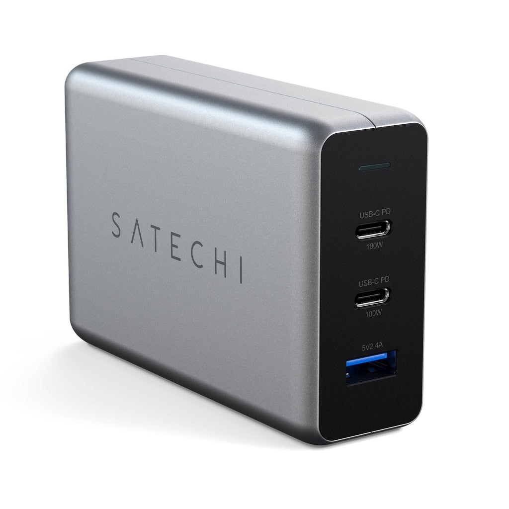 Satechi ST-TC100GM-EU Caricabatterie GaN 100W Compatto USB-C PD Universale Grigio