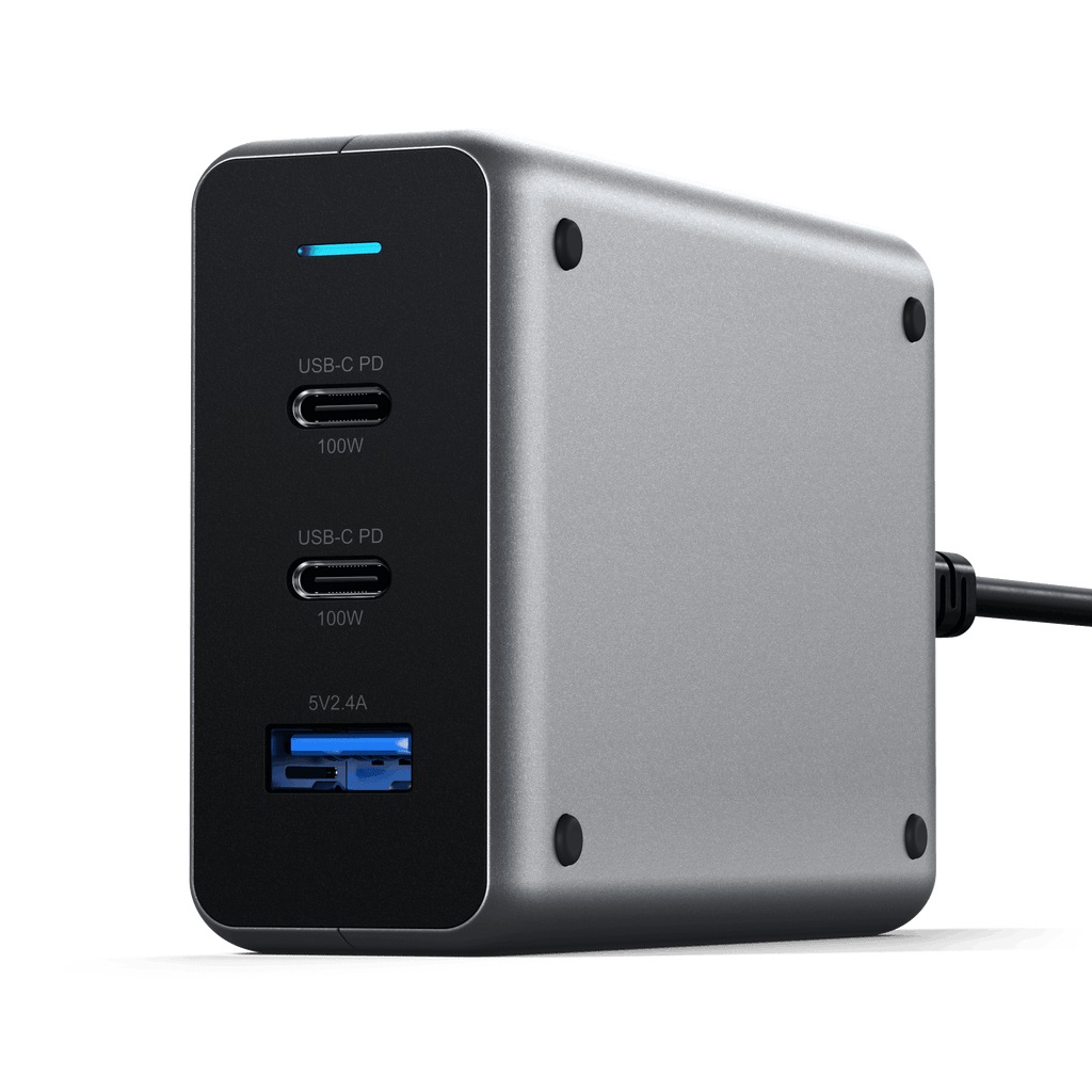 Satechi ST-TC100GM-EU Caricabatterie GaN 100W Compatto USB-C PD Universale Grigio