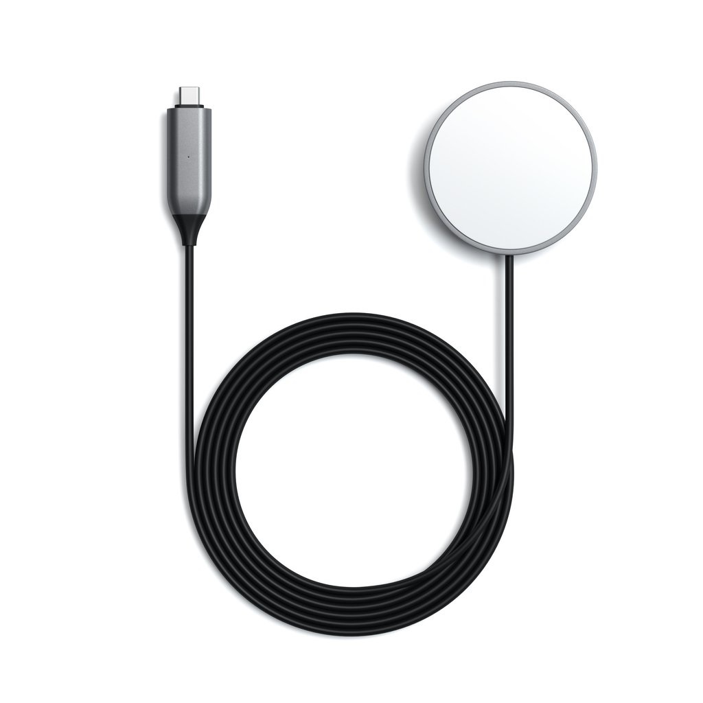 SATECHI Cavo di Ricarica Magnetico Wireless USB-C Qi fino a 10W per iPhone 12, 15, 16, 17 e Android - Cavo da 1,5 m