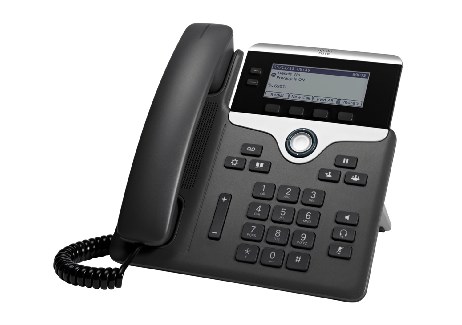 Cisco 7821 Telefono IP Nero e Argento - 2 Linee, Display 3.5