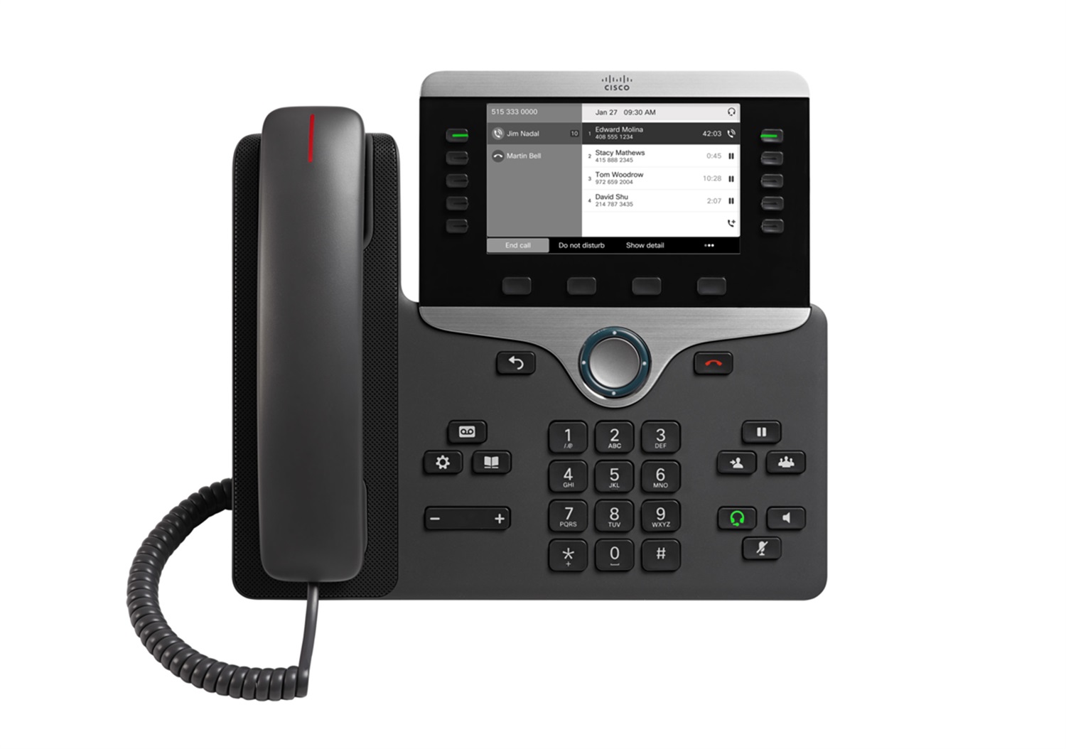 Cisco 8811 Telefono IP Nero - Cornetta Cablata, LCD 800x480, Codec Voce G.711a/G.722/G.729A
