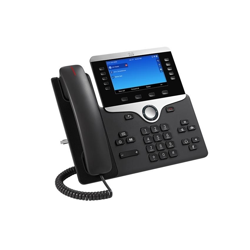 Cisco 8841 Telefono IP Cornetta Cablata Nero e Argento - Display 5