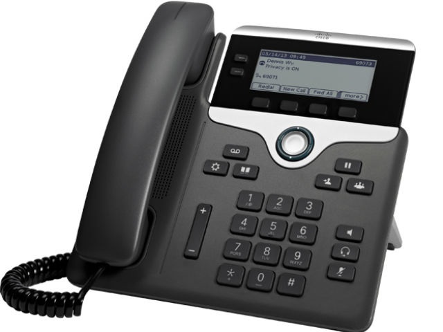 Cisco 7811 Telefono IP Cornetta Cablata Nero e Argento, 1 Linea, Display LED, Policarbonato