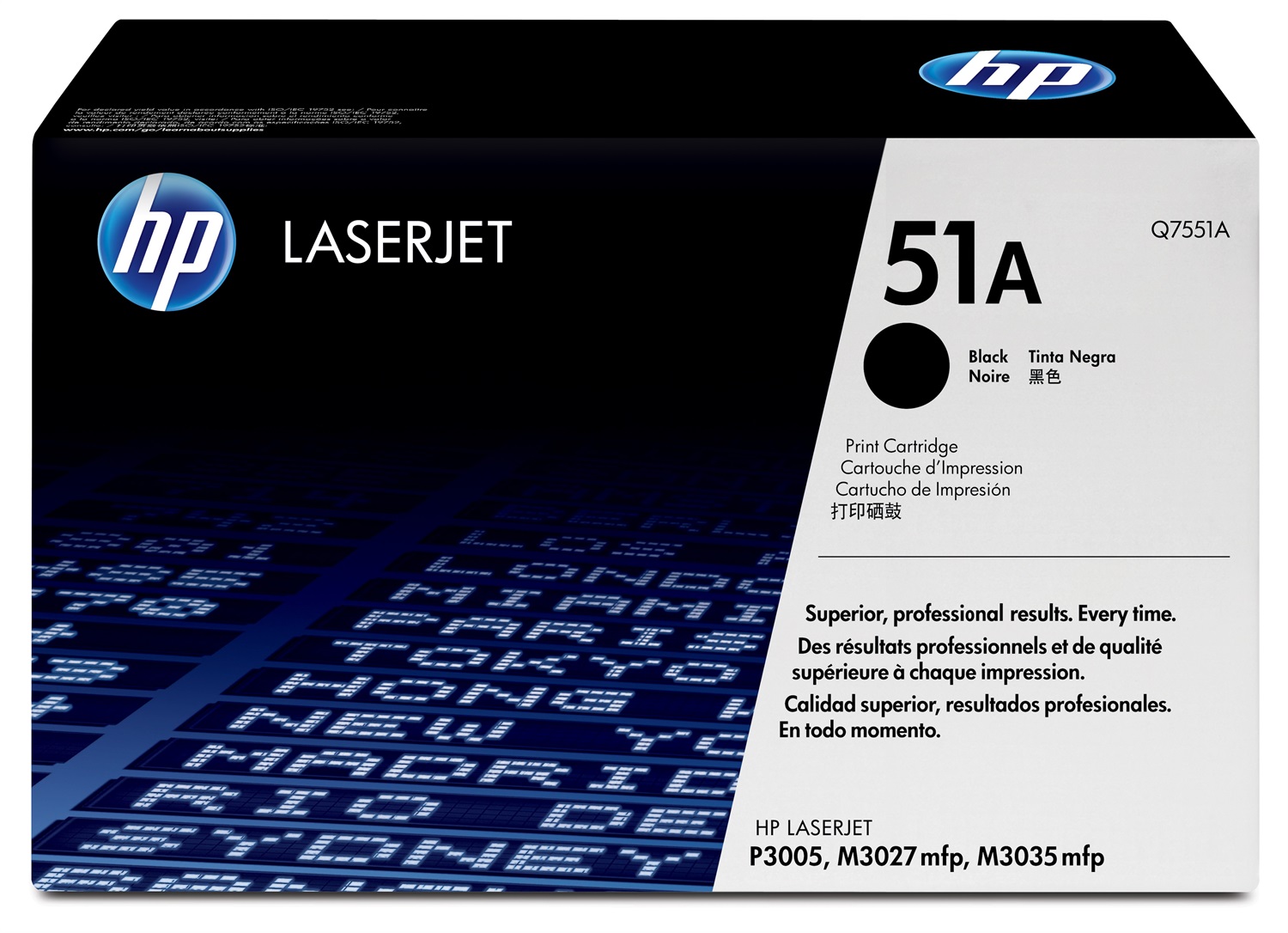HP Cartuccia Toner Originale Nero Q7551A 51A - 6500 Pagine per LaserJet P3005, M3027MFP, M3035MFP