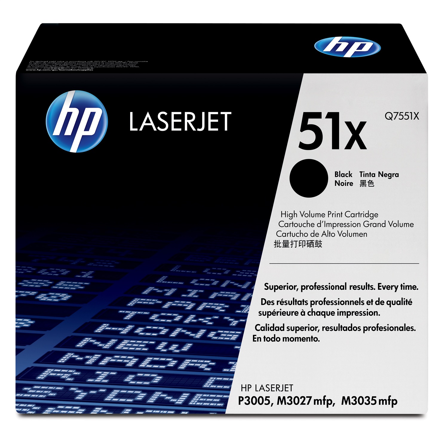 HP Toner Originale Nero Q7551X 51X - Alta Capacità, 13000 Pagine, Compatibile con LaserJet M3035mfp, P3005, M3027mfp