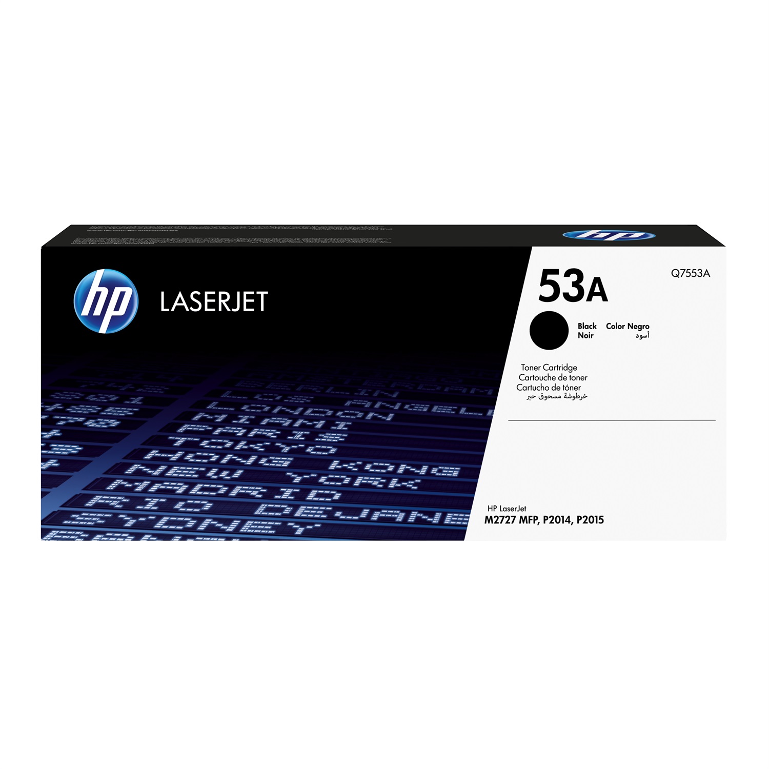 HP Toner Originale Q7553A 53A Nero - 3000 Pagine per LaserJet P2014, P2015, M2727