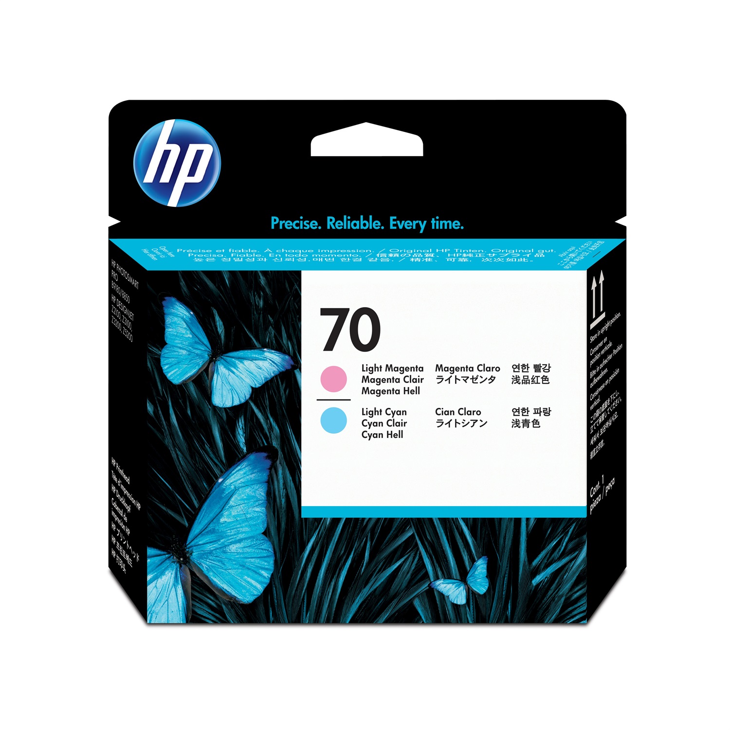 HP Testina di stampa originale C9405A - Ciano chiaro e Magenta chiaro - 130 ml per DesignJet Z2100, Z3100, Z3200, Z5200 e Photosmart Pro B8850, B9180