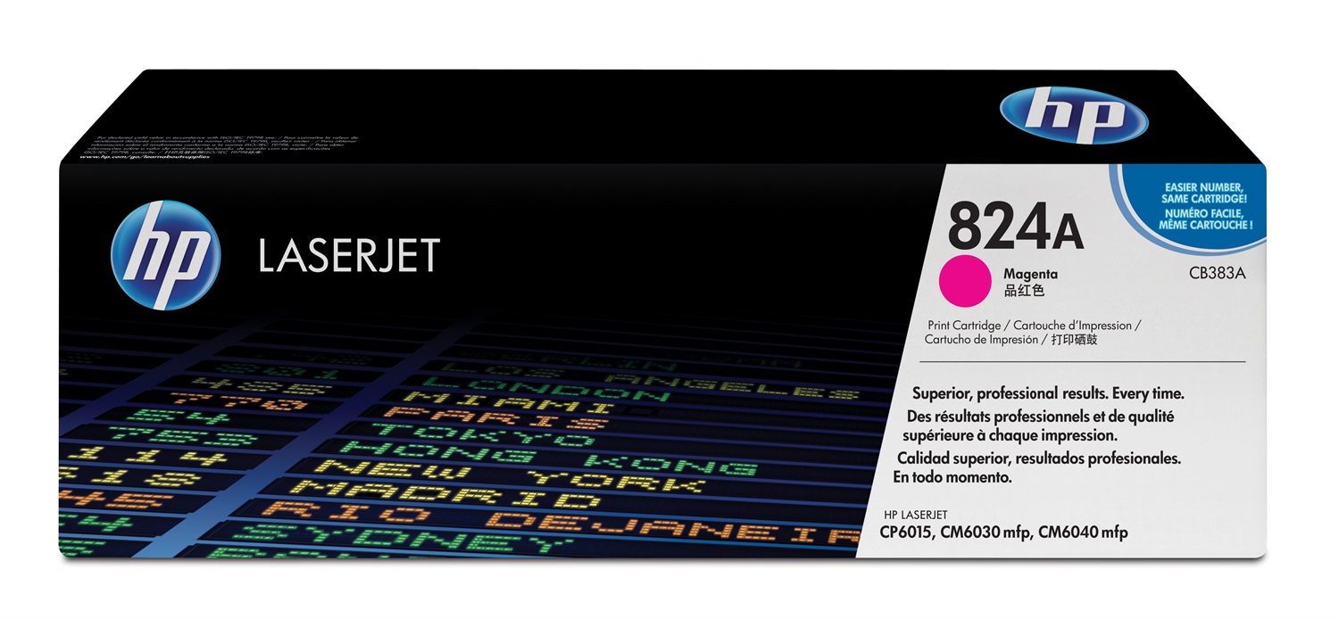 HP Cartuccia Toner originale Magenta 824A - 21000 pagine, compatibile con HP Color LaserJet CP6015 e CM6030