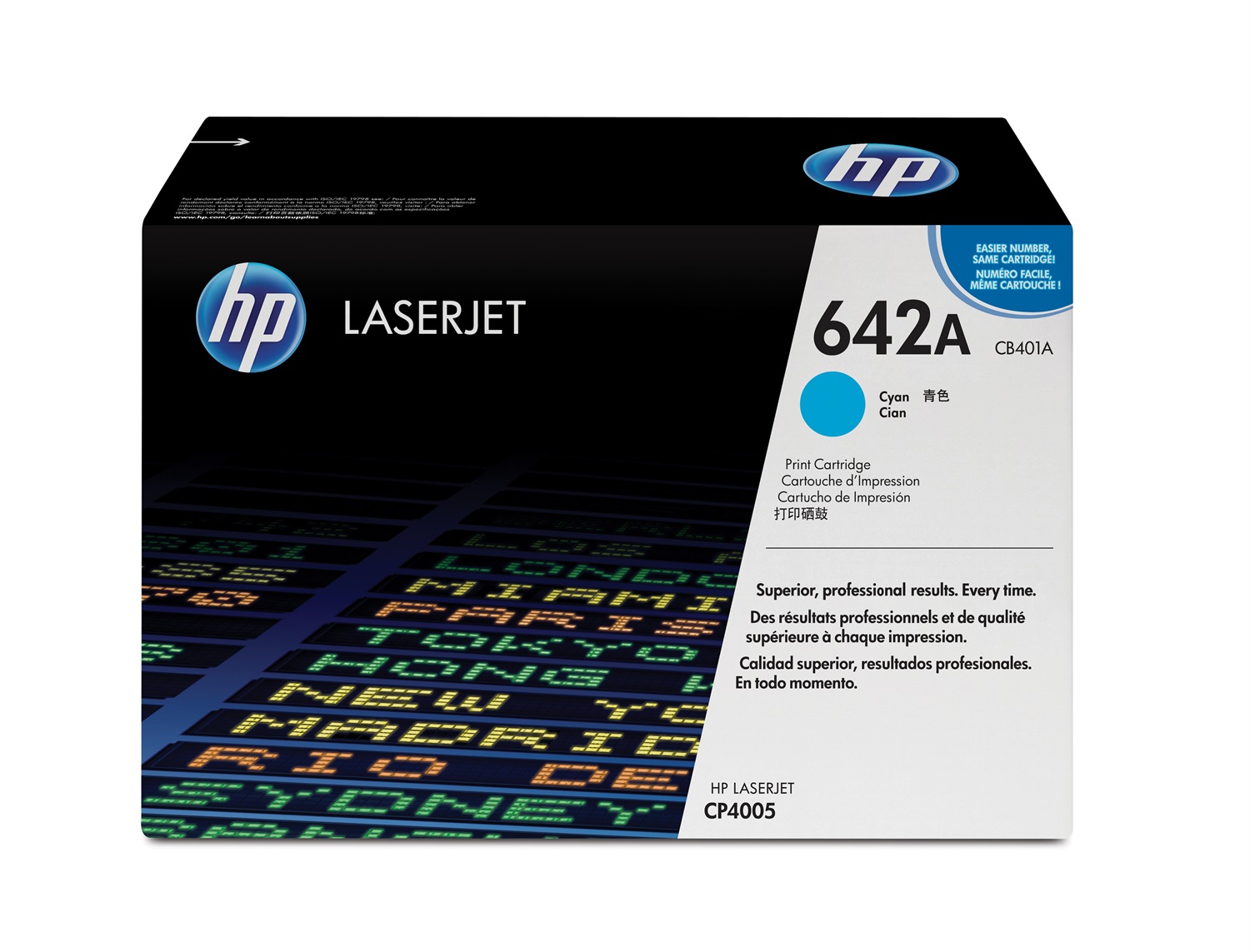 HP CB401A Originale Cartuccia Toner Ciano per LaserJet CP4005 - Fino a 7500 Pagine