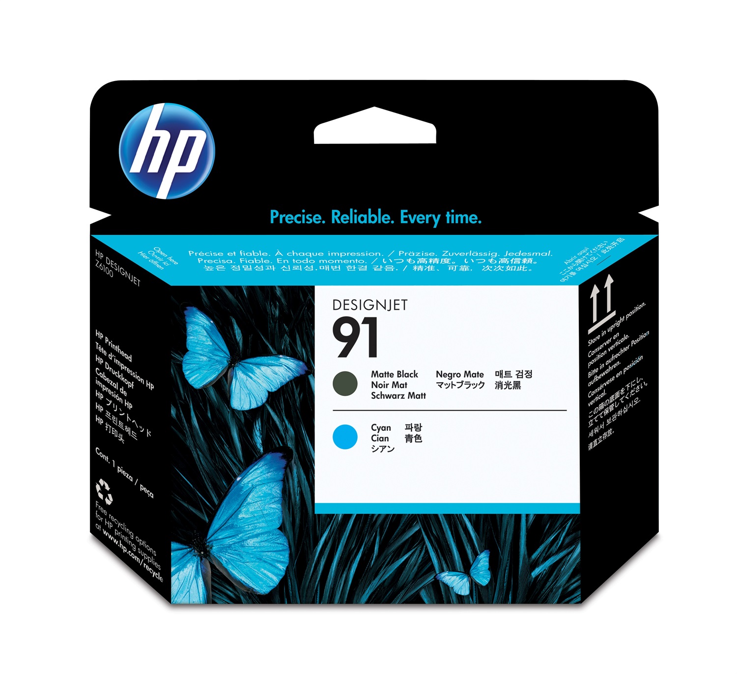 HP Testina di Stampa C9460A - Nero Opaco e Ciano, Compatibile con DesignJet Z6100, 775 Pagine