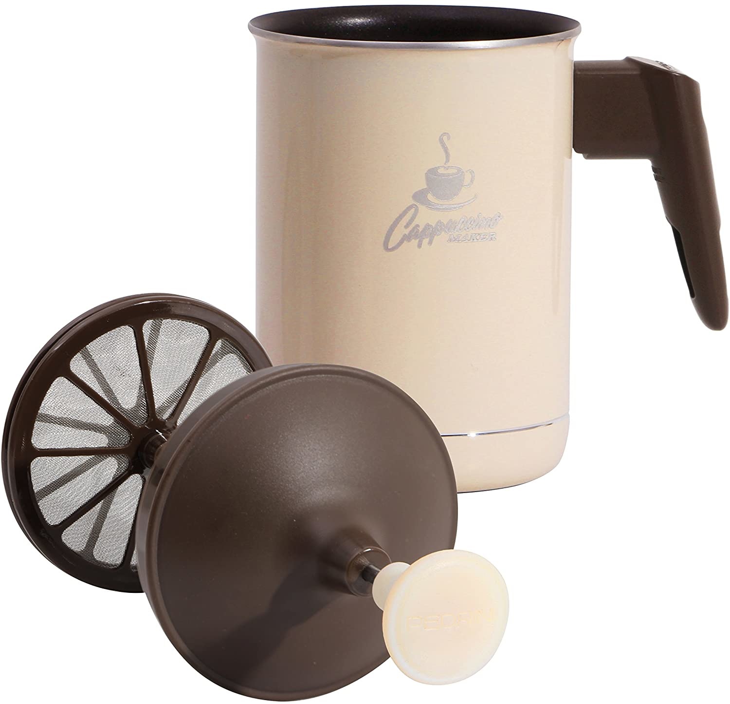 Pedrini Montalatte Cappuccinatore 0,5 lt in Acciaio Inox con Manico Soft Touch - Ideale per Latte di Soia, Avena e Mandorla