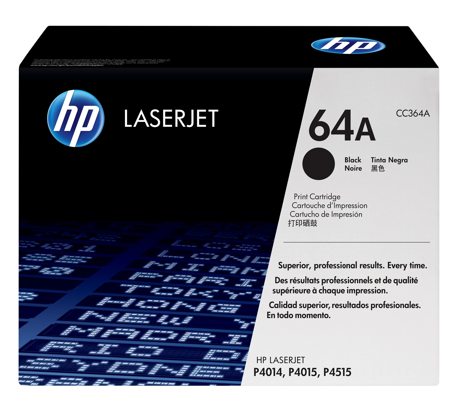 HP Toner originale 64A (CC364A) Nero - 10.000 pagine, compatibile con LaserJet P4014/P4015/P4515