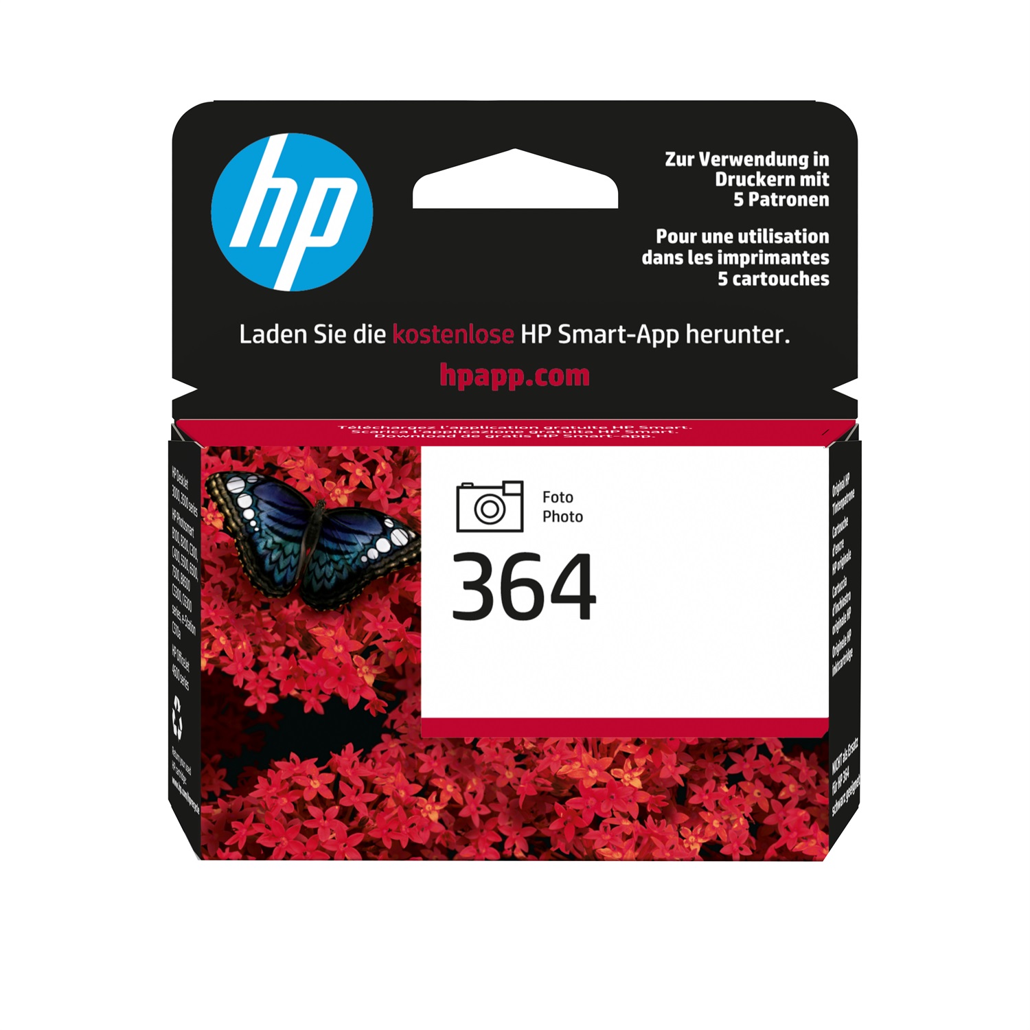HP Cartuccia originale inchiostro Nero Fotografico 364 - CB317EE, 3ml, 130 pagine, compatibile con HP Deskjet e Photosmart