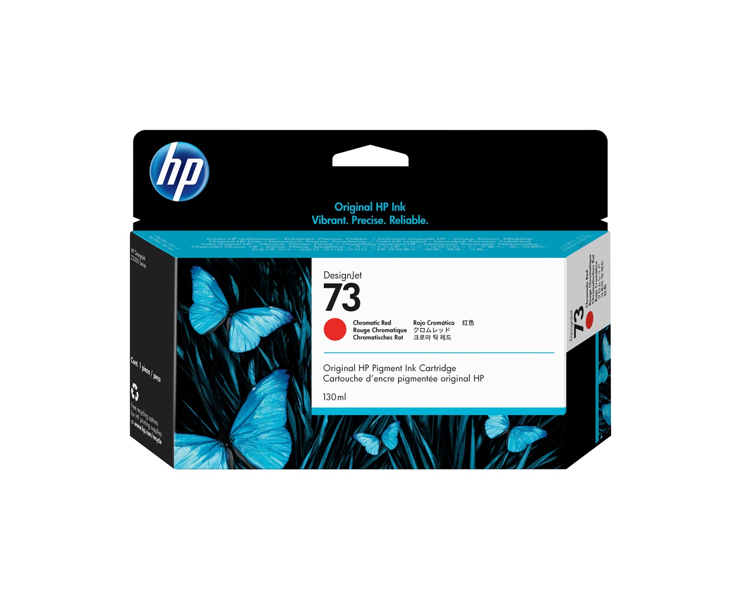 HP Cartuccia d'Inchiostro Originale DesignJet 73 Rosso Cromatico 130 ml - CD951A