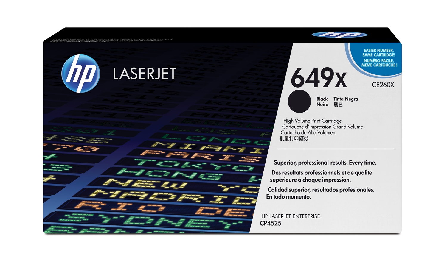 HP Cartuccia Toner Originale Nero 649X Alta Capacità - 17000 Pagine - Compatibile con HP Color LaserJet CP4520/CP4525