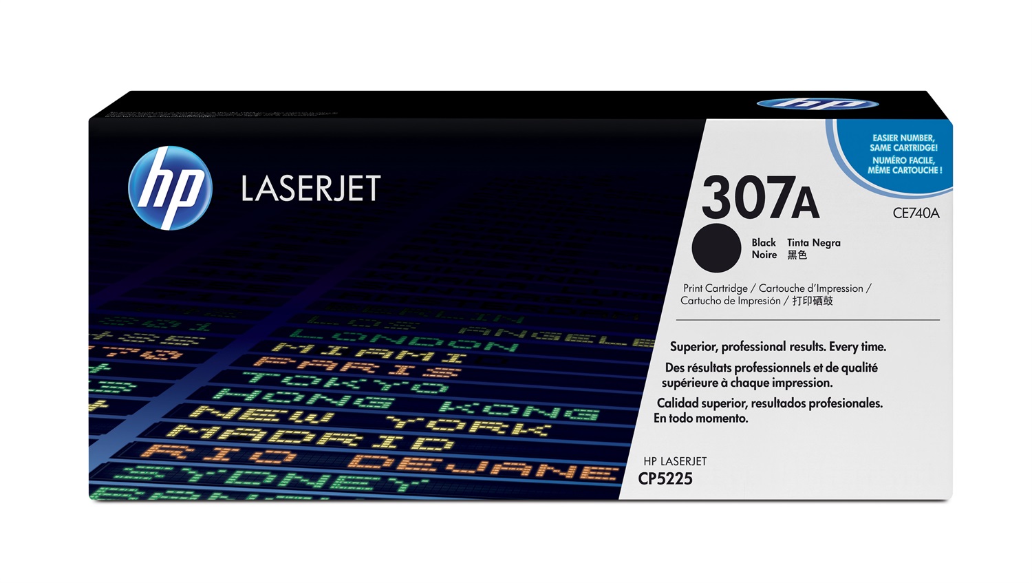 HP Cartuccia Toner Originale Nero LaserJet 307A CE740A - 7000 Pagine, Compatibile con CP5220/CP5225