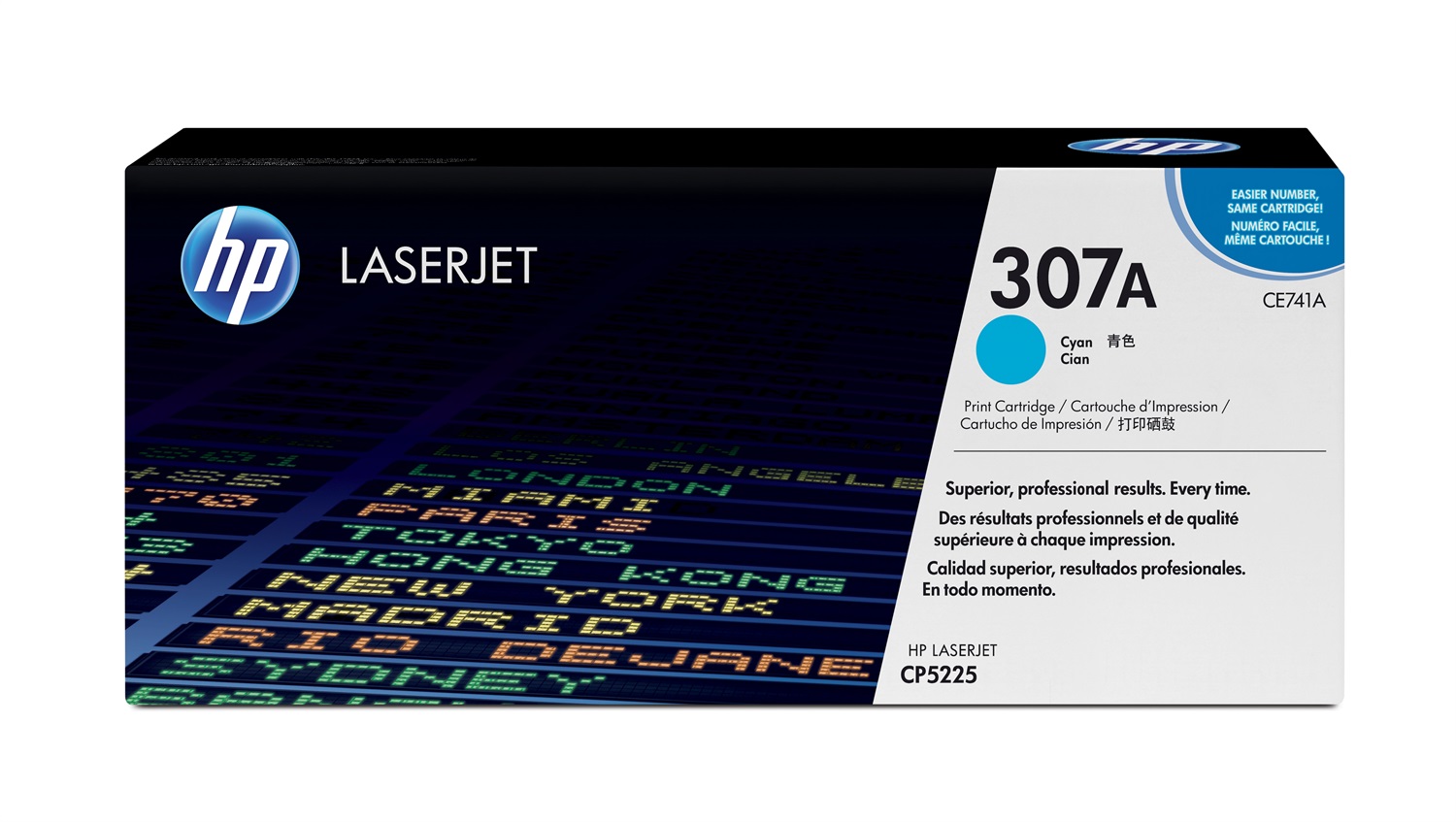 HP Cartuccia Toner originale ciano CE741A 307A - 7300 pagine - Compatibile con HP Color LaserJet CP5220/5225