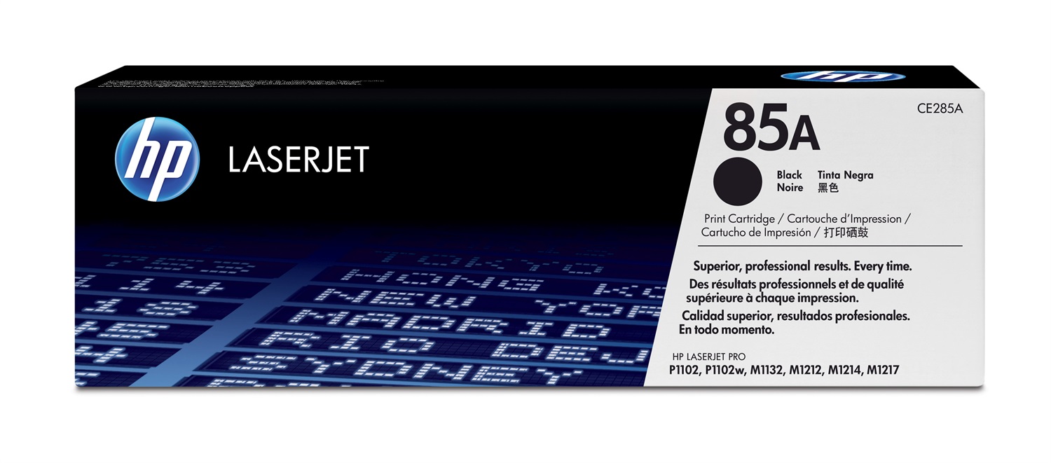 HP Cartuccia Toner originale Nero CE285A 85A - 1600 pagine, compatibile con HP LaserJet Pro P1100, P1102, P1102W, P1104, M1132, M1212NF, M1217NFW
