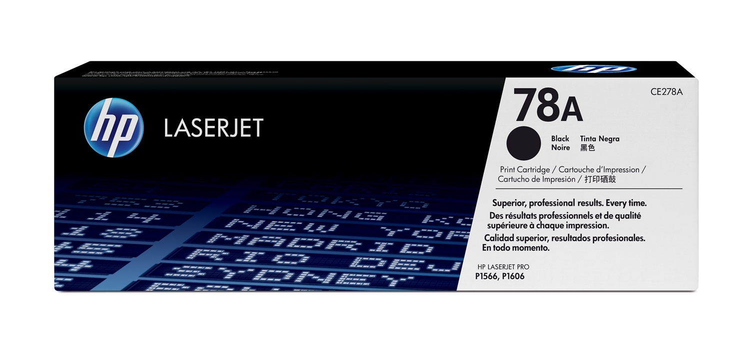 HP Cartuccia Toner originale CE278A 78A Nero - 2100 Pagine, Compatibile con LaserJet Pro P1566, P1606dn, M1530, M1536, M1536dnf