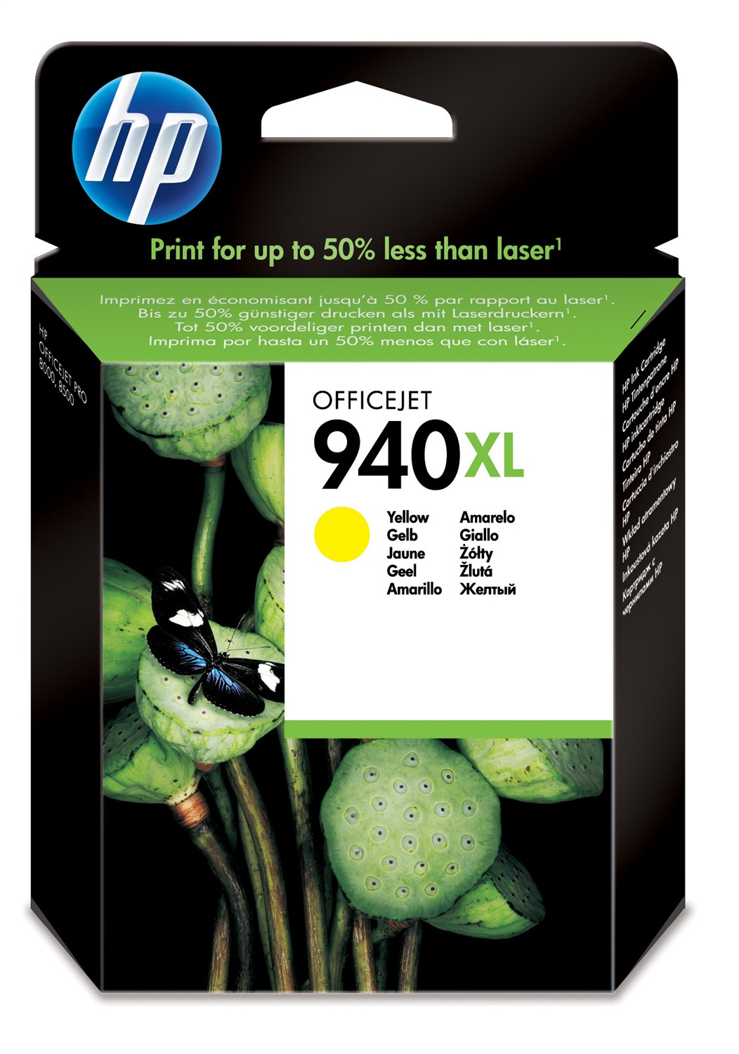 HP 940XL Cartuccia d'Inchiostro Originale Gialla - Elevata Resa (19ml, 1400pg) per HP OFFICEJET PRO 8000 e 8500