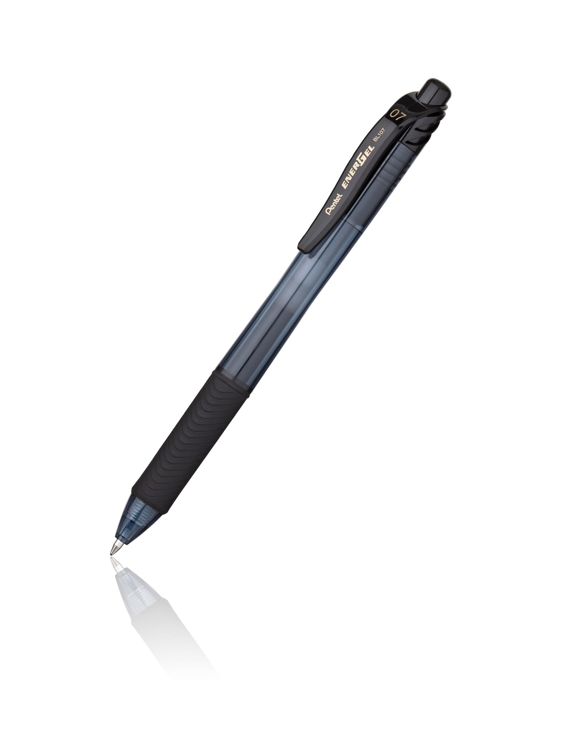 Pentel EnerGel X Penna Roller a Scatto 0,7 mm Nero - Grip Antiscivolo, Ricaricabile