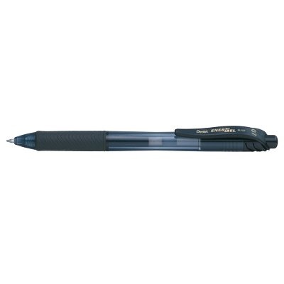 Pentel EnerGel X Penna Roller a Scatto 0,7 mm Nero - Grip Antiscivolo, Ricaricabile