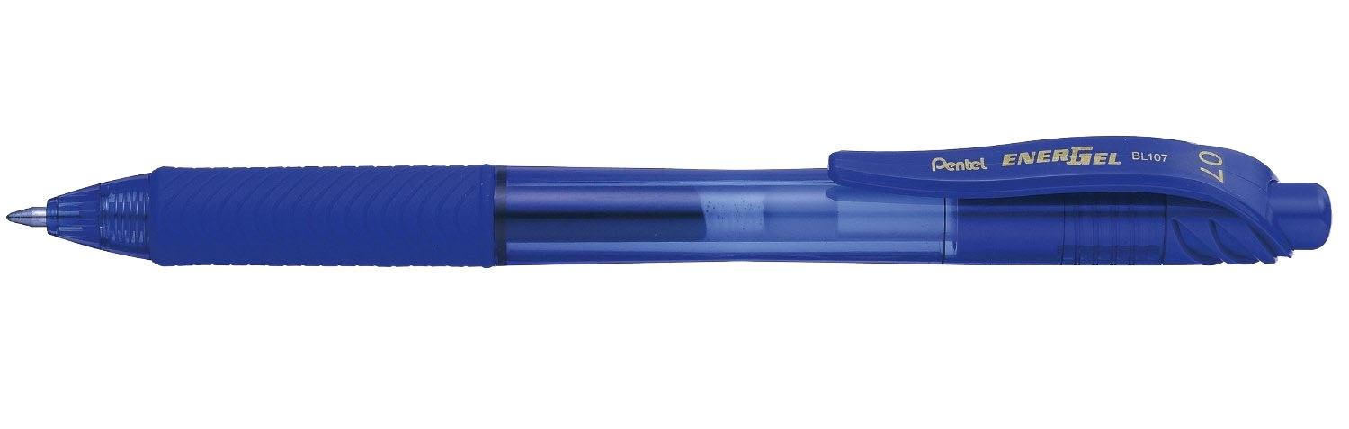 Pentel EnerGel X Penna Gel a Scatto 0,7 mm Blu - Scrittura Ultrascorrevole, Asciugatura Istantanea, Ricaricabile