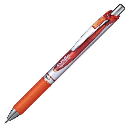 Pentel EnerGel BL77 Penna Roller in Gel Retrattile Arancione, Larghezza Linea 0,7 mm, 1 Pezzo