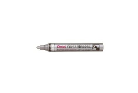 Pentel MMP10 Marcatore Paint Marker Argento Punta Media 4,5 mm - Inchiostro Permanente
