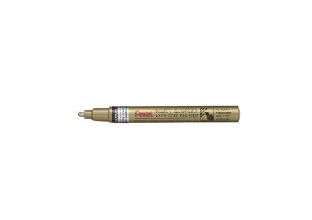 Pentel MSP10-X Marcatore a Vernice Permanente Oro 2,9 mm - Fusto in Metallo, 12 pz