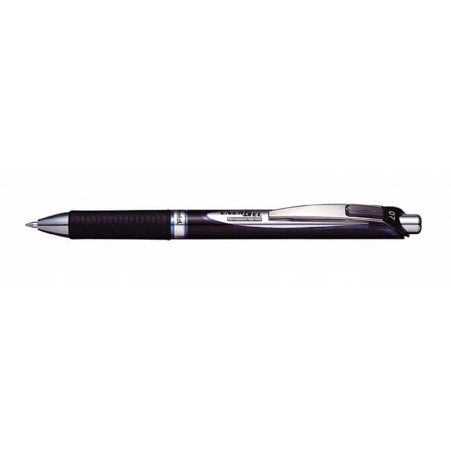 Pentel BLP77-CX Penna Roller a Scatto Blu 0,7 mm con Inchiostro Permanente, Resistente all'Acqua e alla Luce