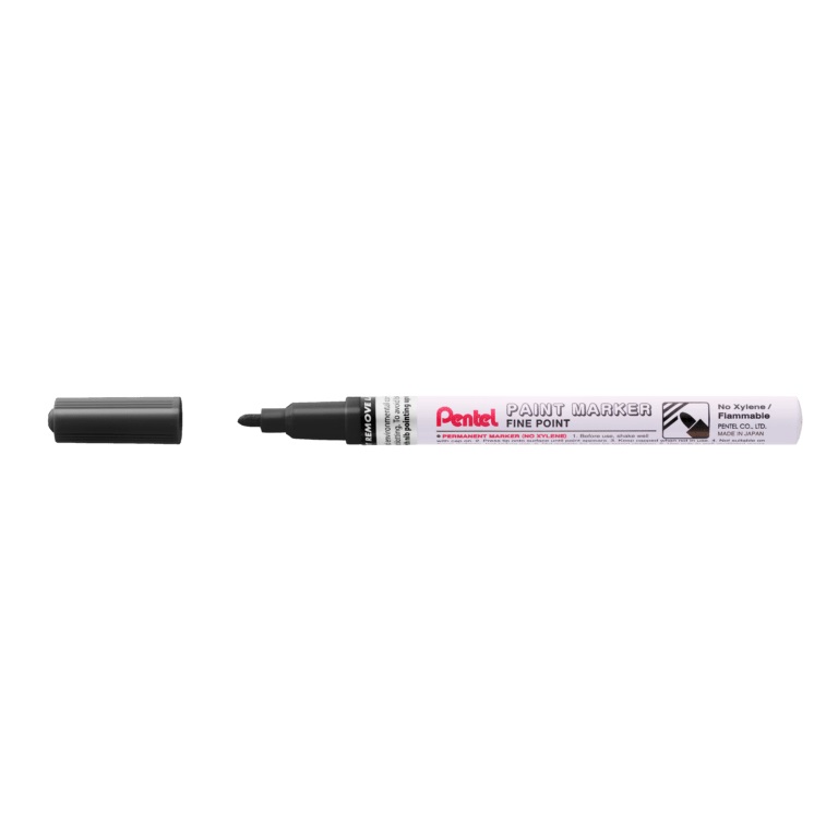 Pentel MSP10 Pennarello a Vernice Fine 2,9 mm Nero - Inchiostro Permanente e Inodore