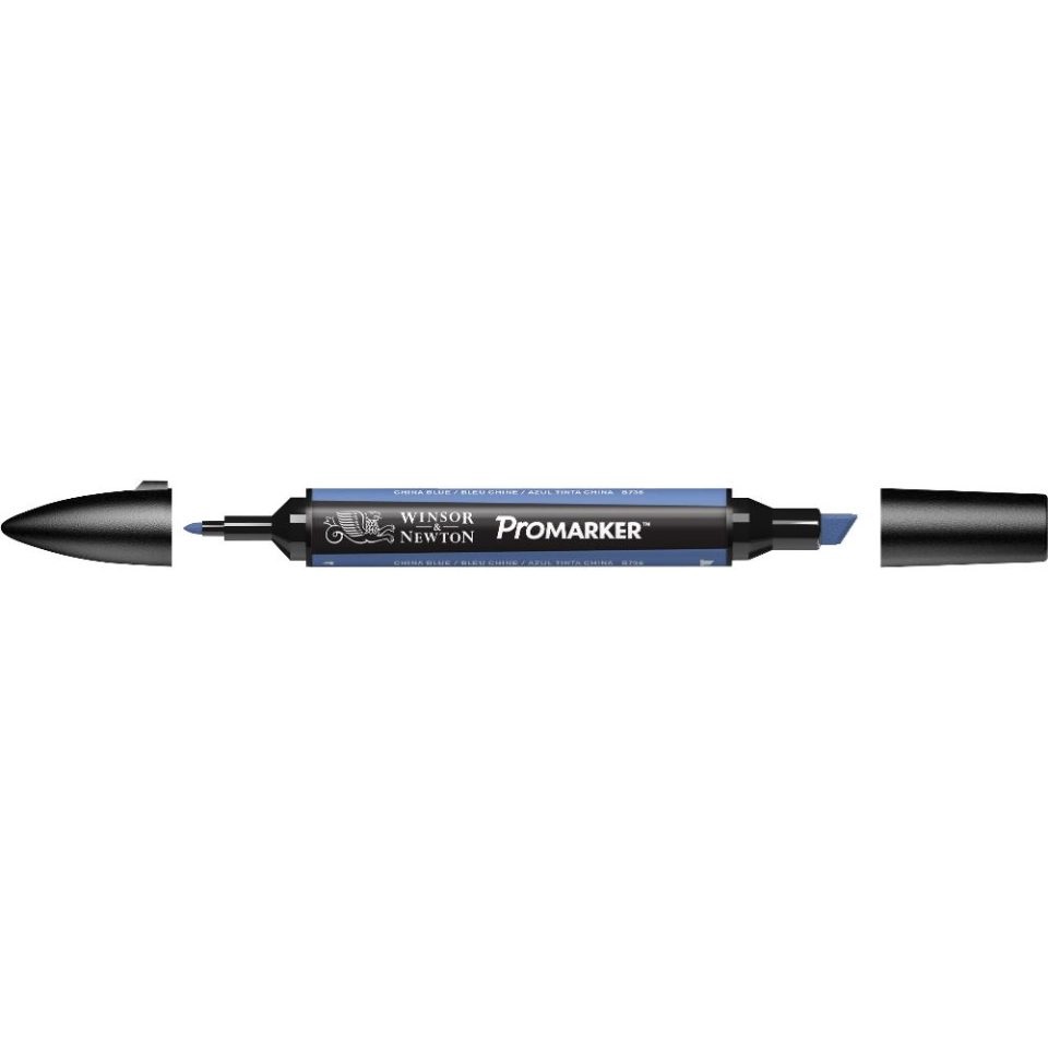 Winsor & Newton Pennarello Professionale Doppia Punta Blu China - 0203198