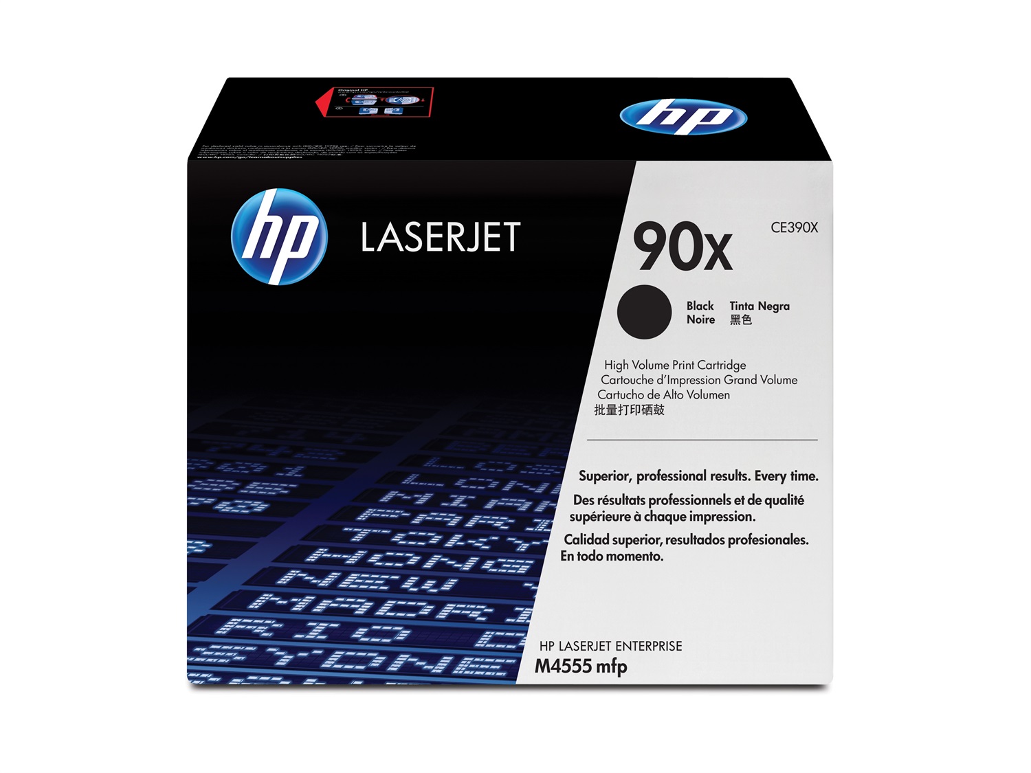 HP Cartuccia Toner Originale Nero CE390X 90X - Alta Capacità, 24000 Pagine, Compatibile con LaserJet M4555MFP e Enterprise 600