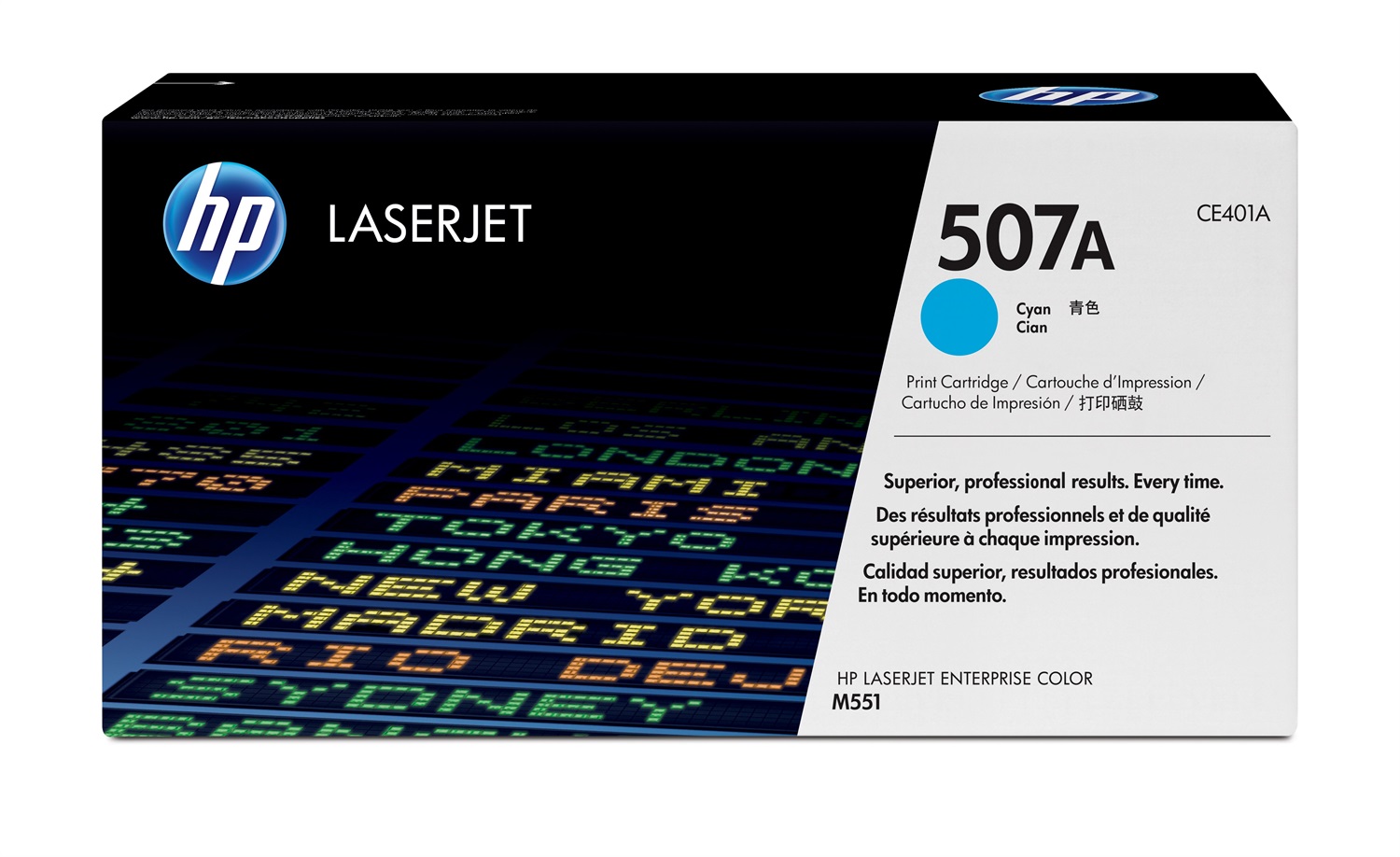 HP Cartuccia Toner Originale Ciano LaserJet 507A CE401A - 6000 Pagine per Stampanti LaserJet Enterprise e Pro