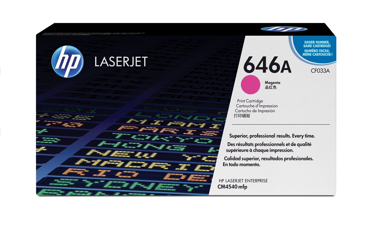 HP Toner Originale Magenta 646A CF033A - 12500 Pagine per Color LaserJet CM4540 MFP