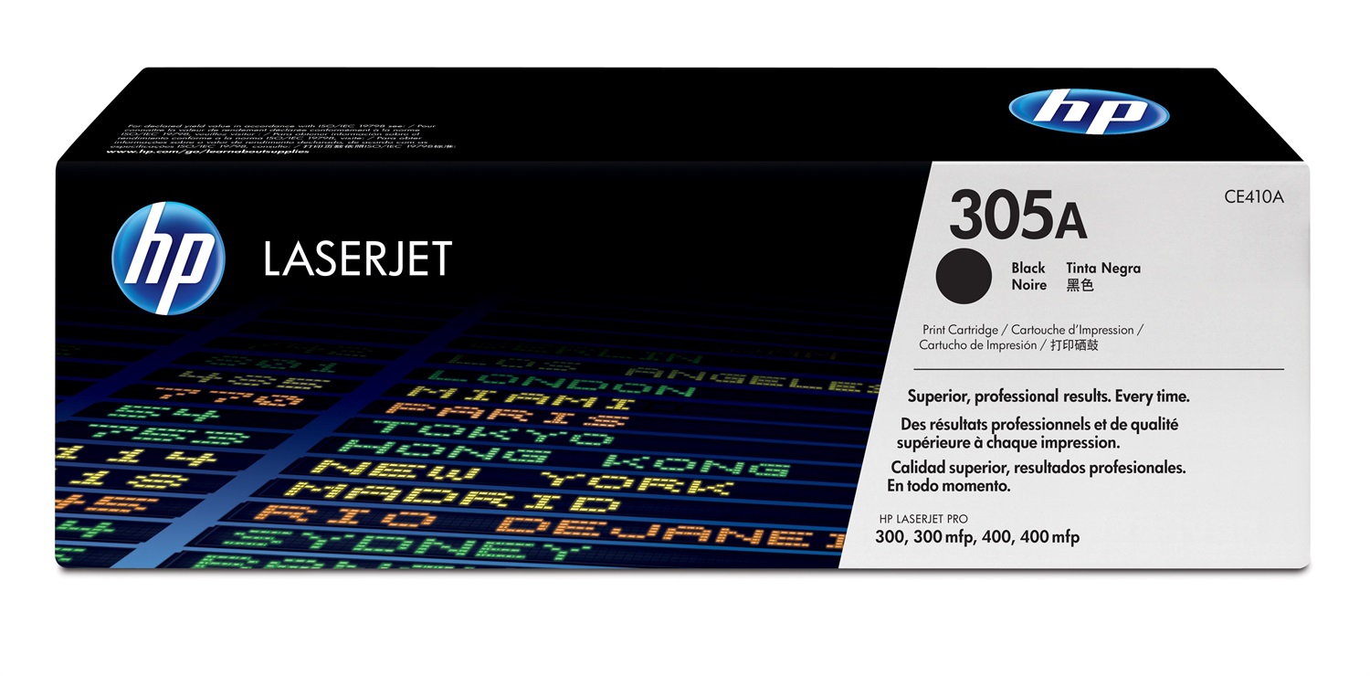 HP Cartuccia Toner Originale Nero CE410A 305A - 2090 Pagine - Compatibile con LaserJet Pro 300/400