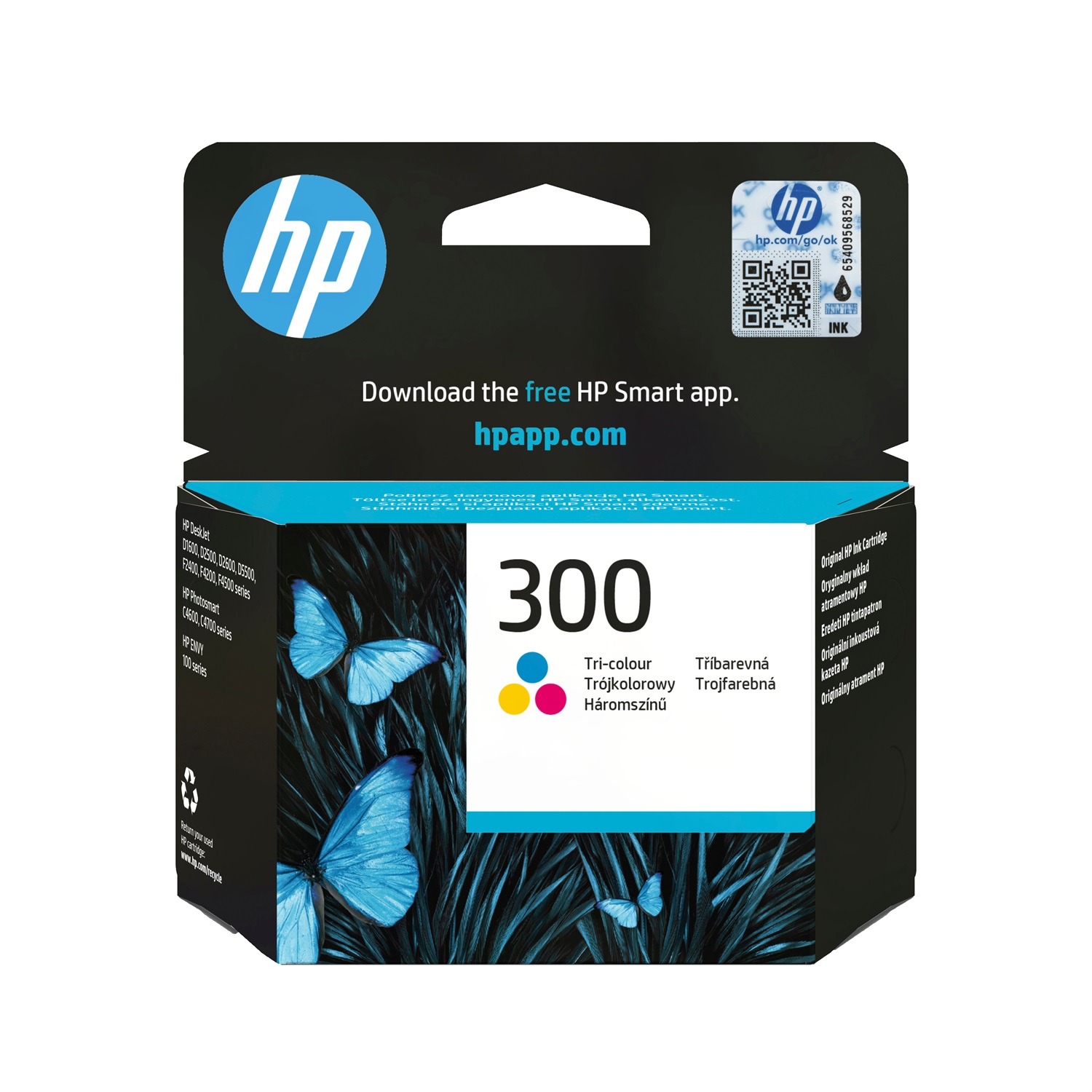 HP Cartuccia originale inchiostro tricromia 300 CC643EE - Ciano, Magenta, Giallo, Resa 165 pagine, 1 pz