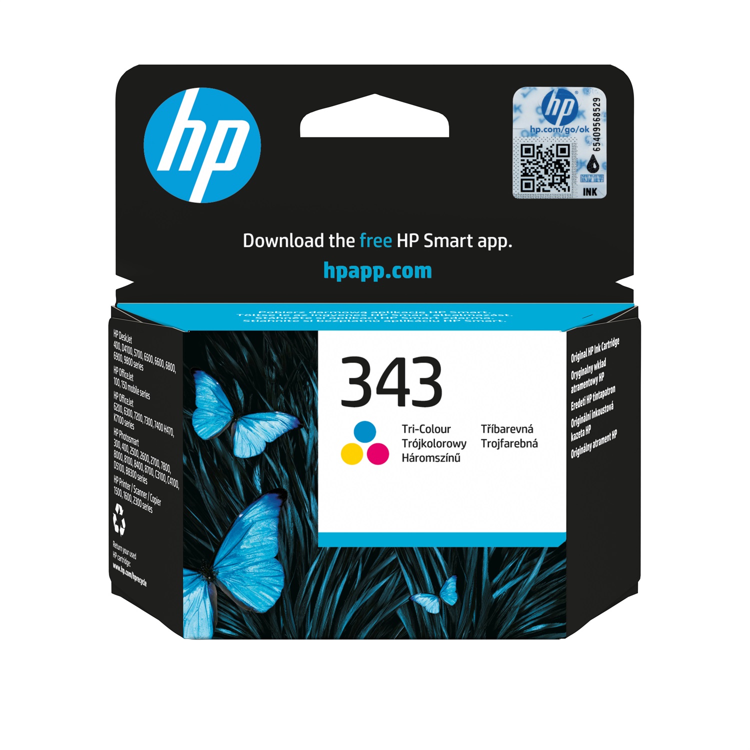 HP Cartuccia originale inchiostro tricromia 343 C8766EE - 330 pagine, 7ml, Ciano, Magenta, Giallo