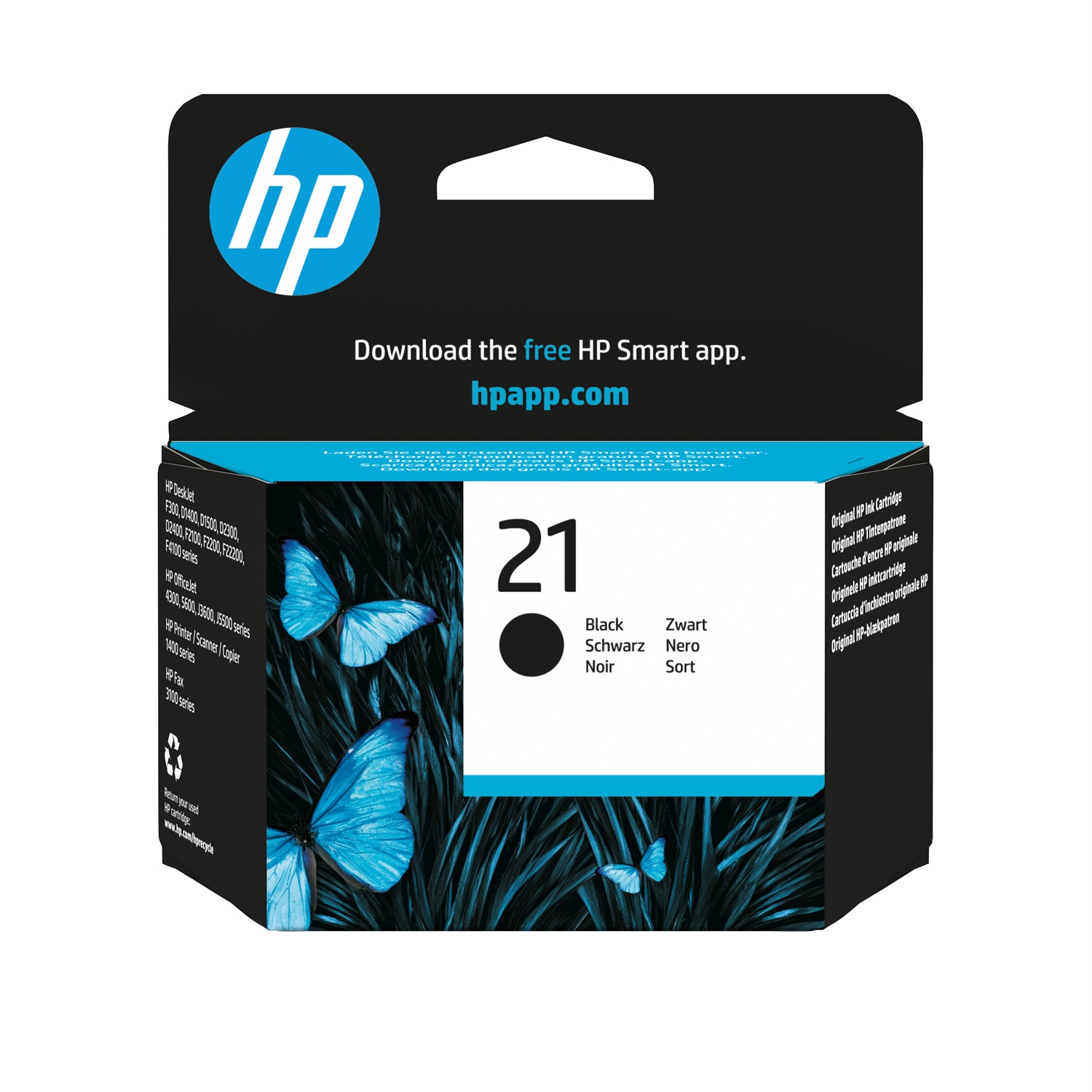 HP Cartuccia originale inchiostro nero C9351AE 21 - Resa standard, Inchiostro a base di pigmento, 5 ml, 190 pagine