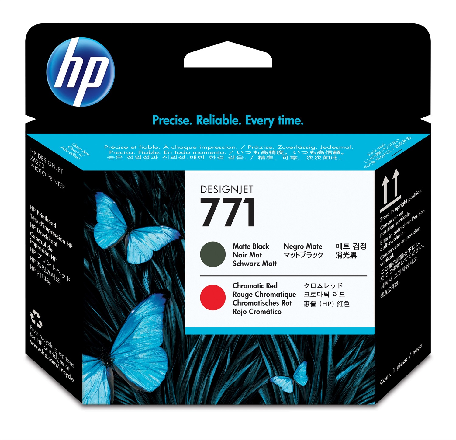 HP Testina di Stampa DesignJet 771 - Nero Opaco / Rosso Cromatico - CE017A